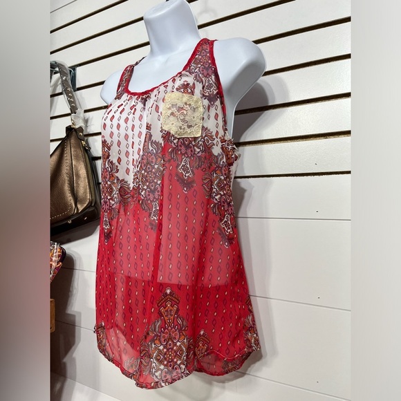 Lily White sheer blouse size medium - Picture 3 of 7